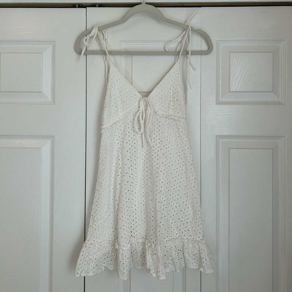 Skylar + Madison white eyelet mini dress